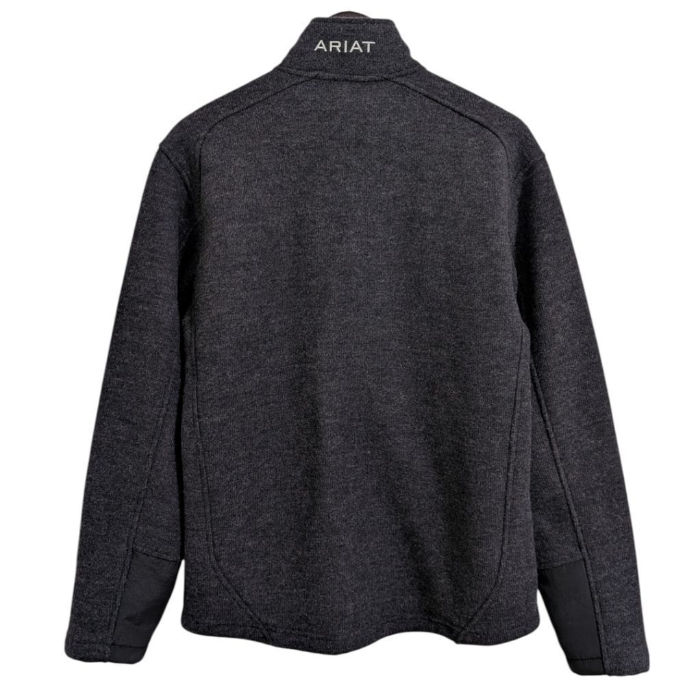 Ariat Bowdrie Performance Bonded Jacket Gray Black Sherpa Lined Small - Picture 2 of 7